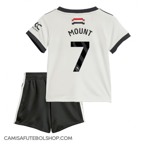 Camisa de time de futebol Manchester United Mason Mount #7 Replicas 3º Equipamento Infantil 2024-25 Manga Curta (+ Calças curtas)